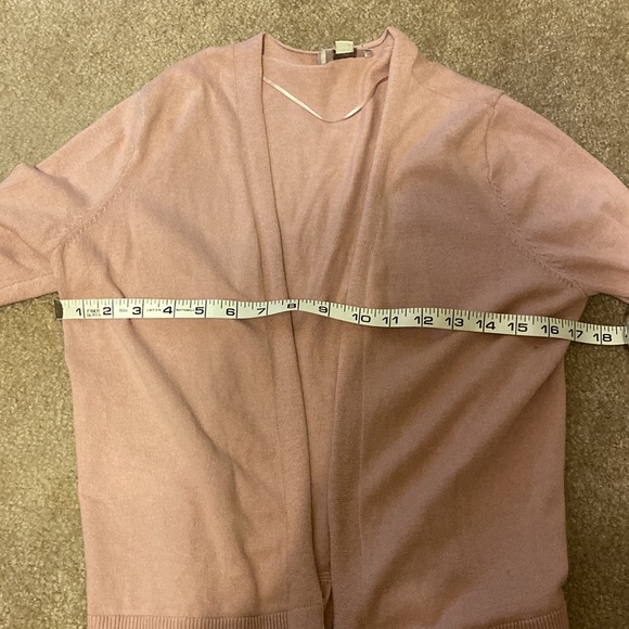 LOFT Pale Pink Cardigan Silk - Picture 4 of 7